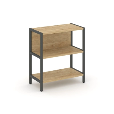 Односекционный стеллаж двухярусный Шелф Систем/Shelf System SN.STM-211 Тиквуд светлый/Антрацит