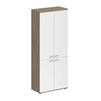 Шкаф для документов высокий Сигма SG.801.OD.WH.WH 800х1955 Темный дуб/Белый