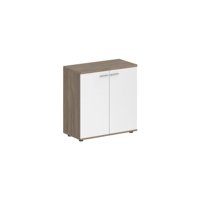 Шкаф для документов низкий Сигма SG.805.OD.WH 800х825 Темный дуб/Белый