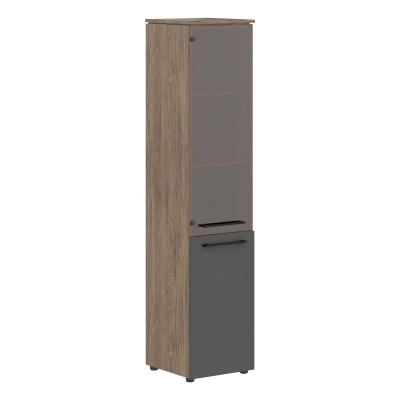 Шкаф колонка комбинированная Энио/Enio MHC 42.2 Кария Пальмира/Антрацит