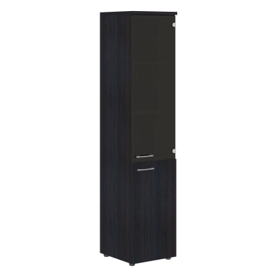 Шкаф колонка комбинированная с топом (стекло под бронзу) Xten XHC 42.2(R/L) Дуб Юкон