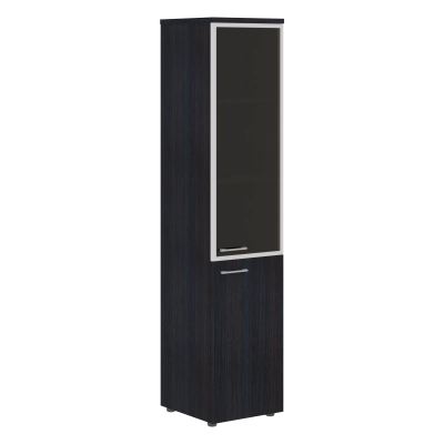 Шкаф колонка комбинированная с топом (стекло в алюм. рамке) Xten XHC 42.7(R/L) Дуб Юкон