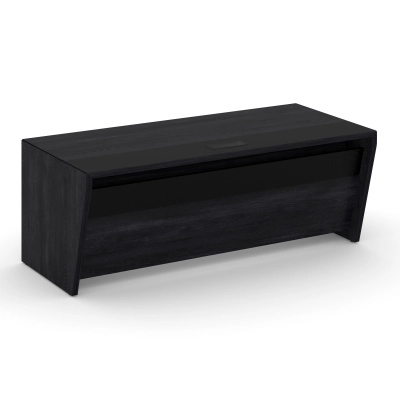 Стол для руководителя прямой без тумбы Корнер/Corner COR.SR-20.2 Каштан Тоскана/Черный матовый