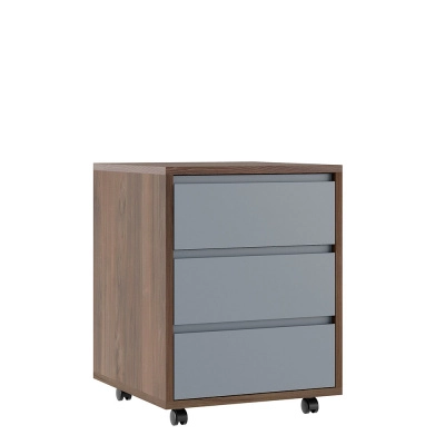 Тумба подкатная Артвуд/Artwood ATW37930324 Дуб капучино/Серый