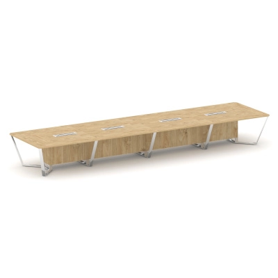 Стол переговорный Стил Мит/Steel Meet 6400х1600 MD-PR.B.SP-20 Тиквуд светлый