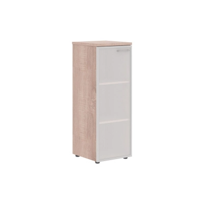 Шкаф колонка со стеклянной дверью в алюминиевой раме и топом Xten XMC 42.7(R/L) Дуб Сонома
