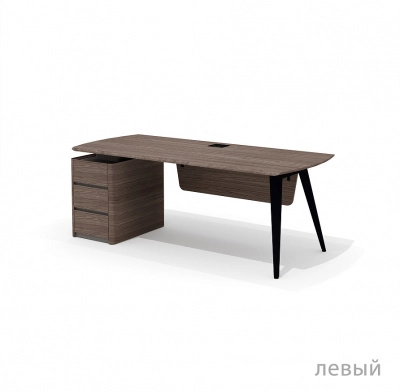 Стол руководителя Нуар NR-200.1 + NR-32 Дуб Монте