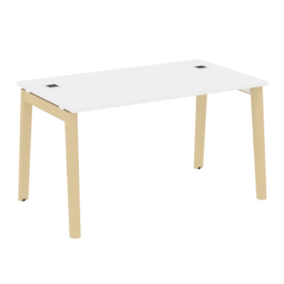 Стол для руководителя на деревянных опорах Оникс Вуд Директ/Onix wood direct OW.SRR-3.8 Белый бриллиант
