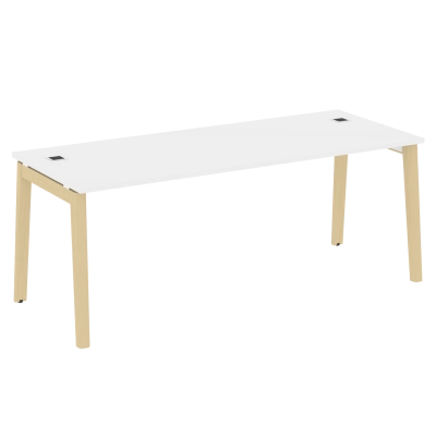 Стол для руководителя на деревянных опорах Оникс Вуд Директ/Onix wood direct OW.SRR-6.8 Белый бриллиант