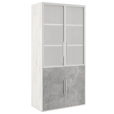 Шкаф для бумаг Бетон/B-Tone BTN36150131 Сосна/Бетон светлый
