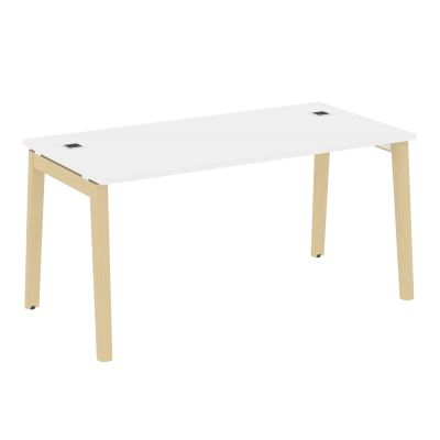 Стол для руководителя на деревянных опорах Оникс Вуд Директ/Onix wood direct OW.SRR-4.8 Белый бриллиант