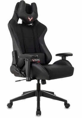 Кресло игровое Zombie VIKING 4 AERO эко.кожа с подголов. крестов. пласт Черный