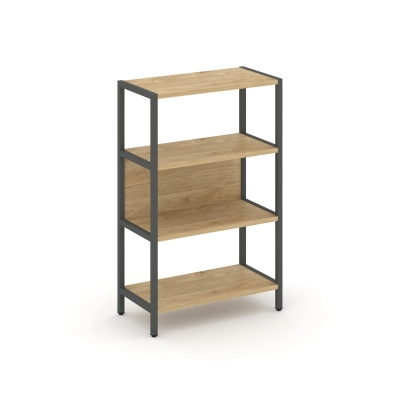 Односекционный стеллаж трехярусный Шелф Систем/Shelf System SN.STM-311 Тиквуд светлый/Антрацит