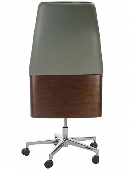Кресло руководителя Акиро (натуральная кожа) Green Verdino
