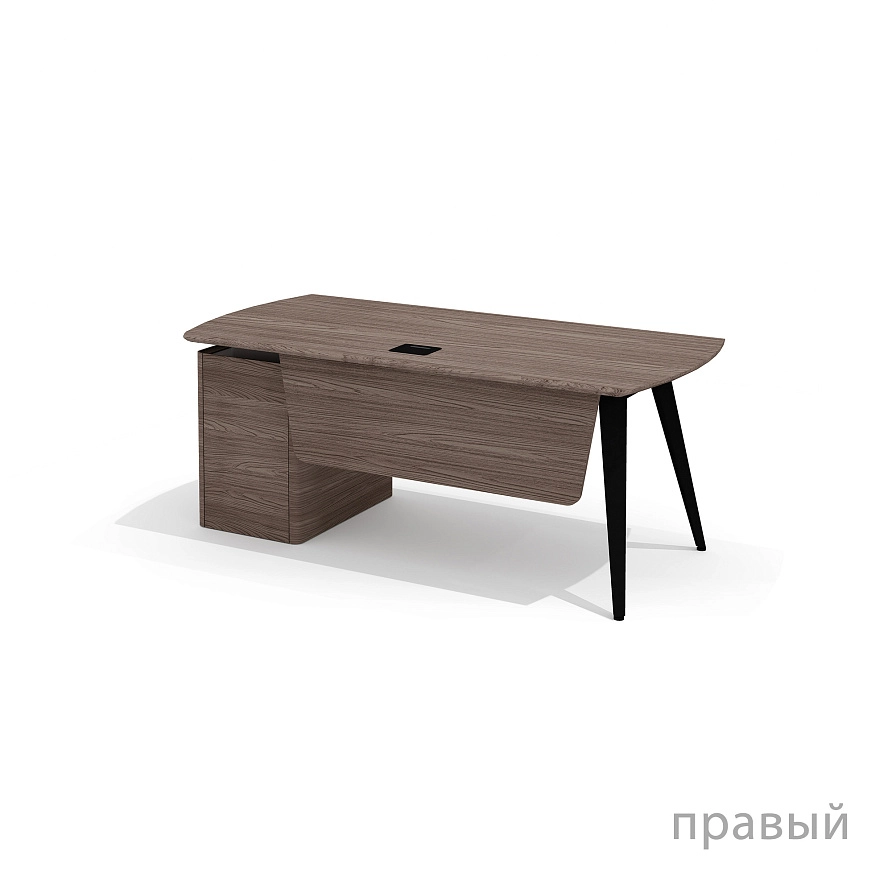 Стол руководителя Нуар NR-180.1 + NR-32 Дуб Монте