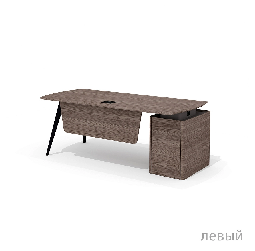 Стол руководителя Нуар NR-200.1 + NR-32 Дуб Монте
