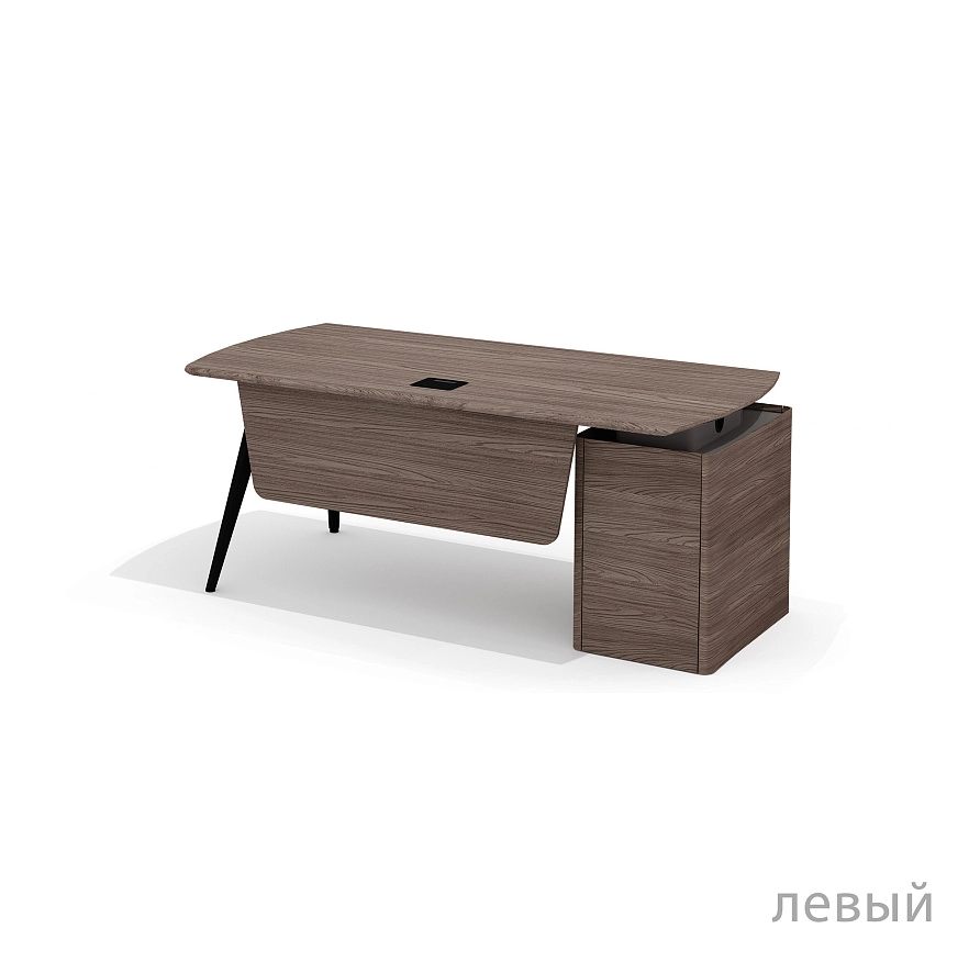 Стол руководителя Нуар NR-180.1 + NR-32 Дуб Монте