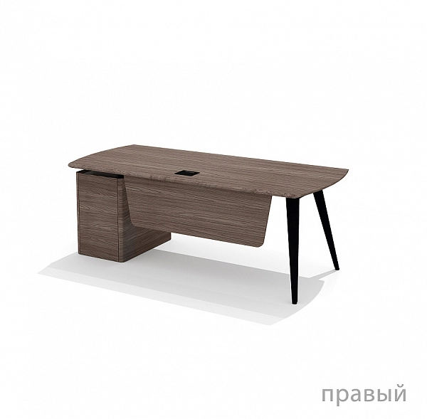 Стол руководителя Нуар NR-200.1 + NR-32 Дуб Монте